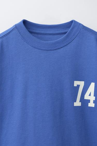 T-SHIRT JOGGING À NUMÉRO - Bleu de Zara - Image 2