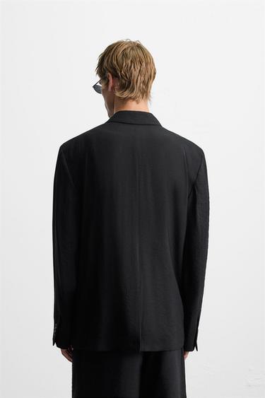 FLIESSENDER RELAXED-FIT-BLAZER - Blau von Zara