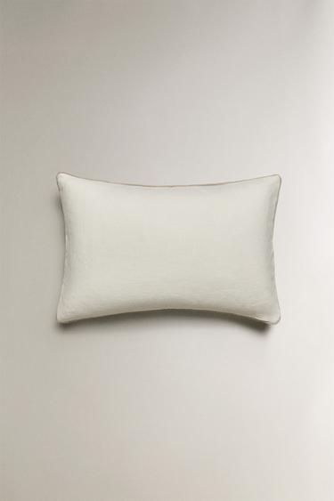 LINEN CUSHION COVER - White by Zara