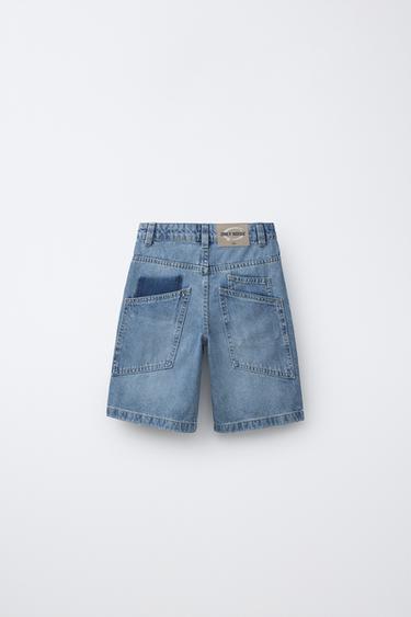 DENIM BERMUDA SHORTS WITH POCKETS - Blue by Zara - Image 1