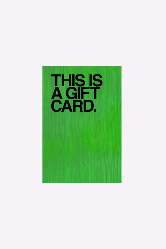 GIFT CARD (PHYSICAL) - Green by Zara - Image 0