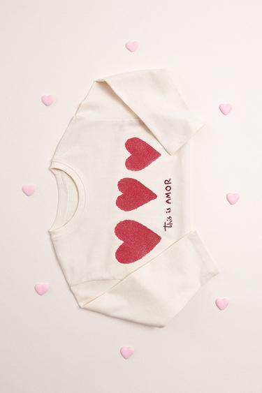 CAMISETA ESTAMPADO BRILLO - Crudo de Zara