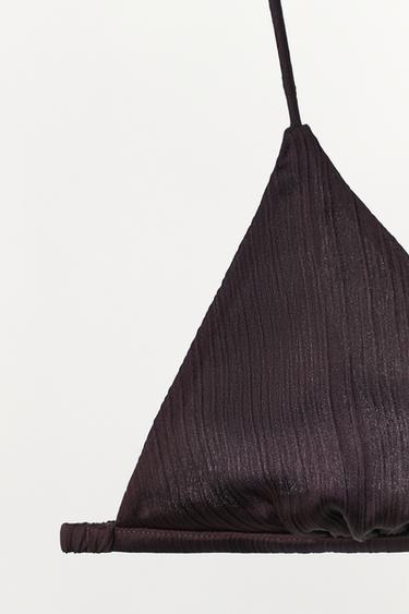 SOUTIEN-GORGE TRIANGLE TEXTURÉ - Chocolat de Zara - Image 5