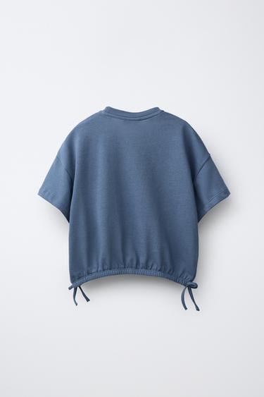 CONJUNTO CAMISETA LAZOS Y PANTALÓN JOGGER - Azul medio de Zara