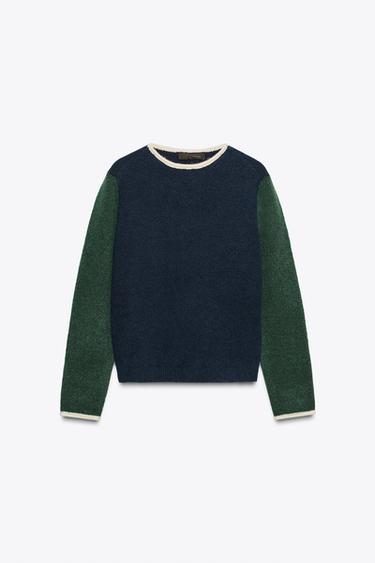 COLOUR BLOCK KNIT SWEATER - only one by Zara