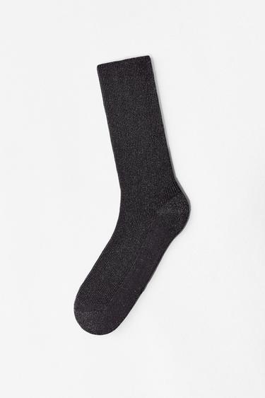 POLYAMIDE SOCKS WITH METALLIC THREAD - Grey by Zara