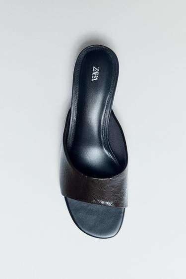 SANDALI KITTEN IN PELLE - Marrone di Zara