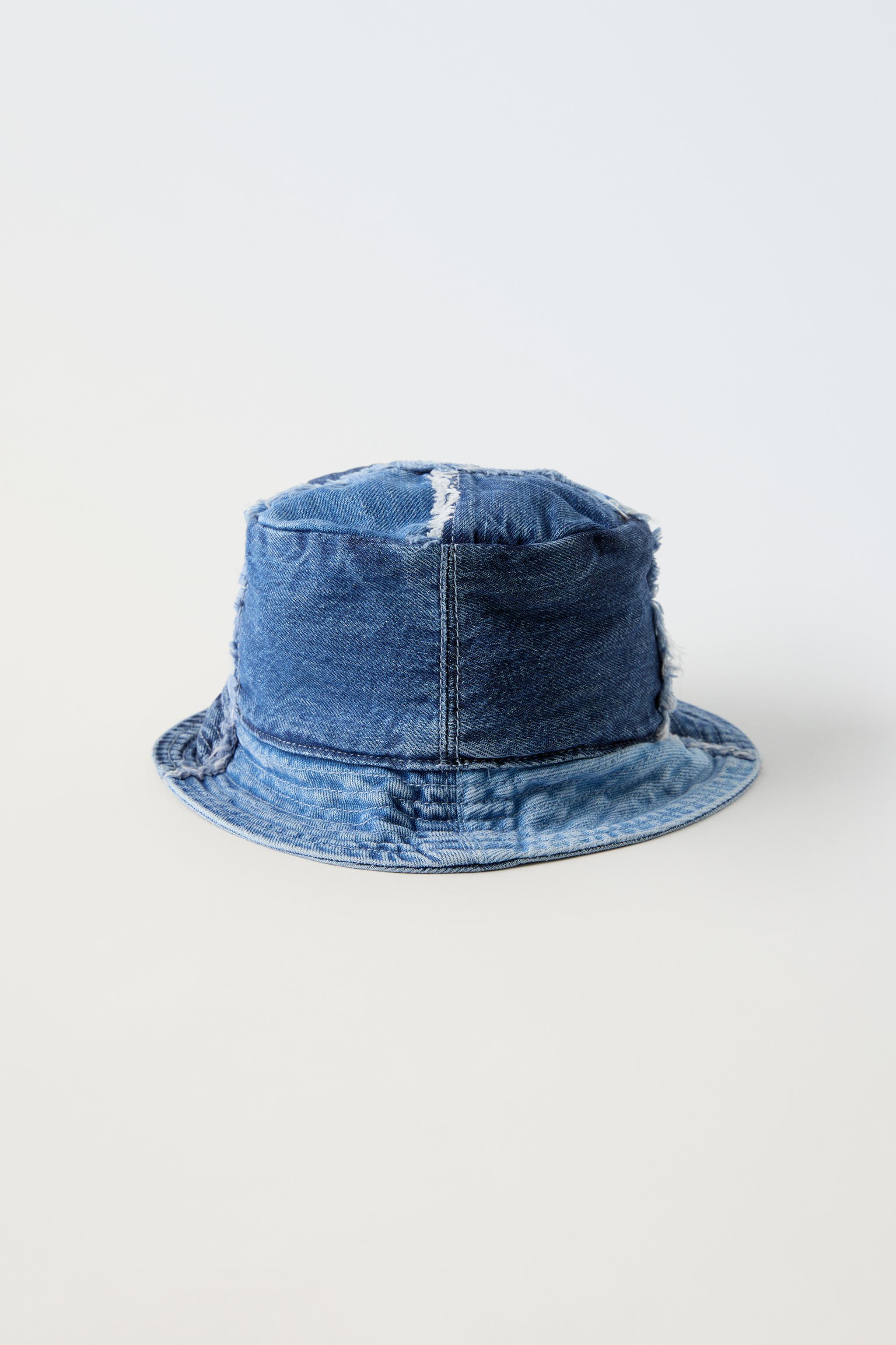 PATCH DENIM BUCKET HAT - Blue | ZARA United States