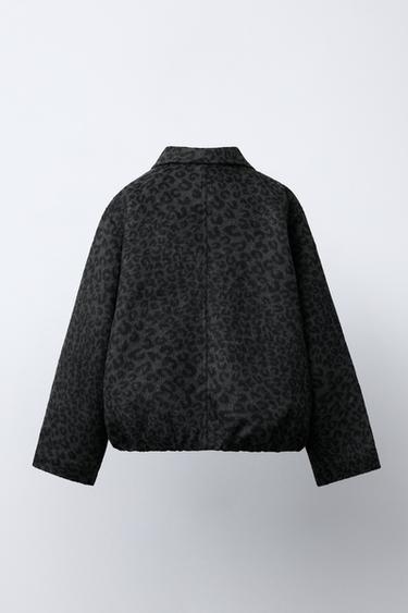 BLOUSON EN DRAP ANIMAL PRINT - Léopard / Gris de Zara - Image 3