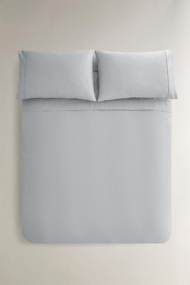 PERCALE DUVET COVER (300 THREAD COUNT) - Blue by Zara