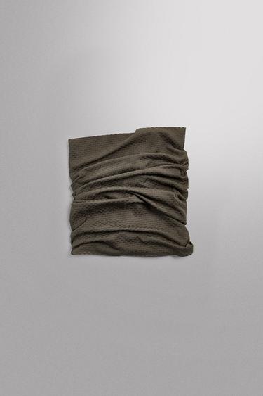 TEXTURED NECK WARMER - washed green by Zara