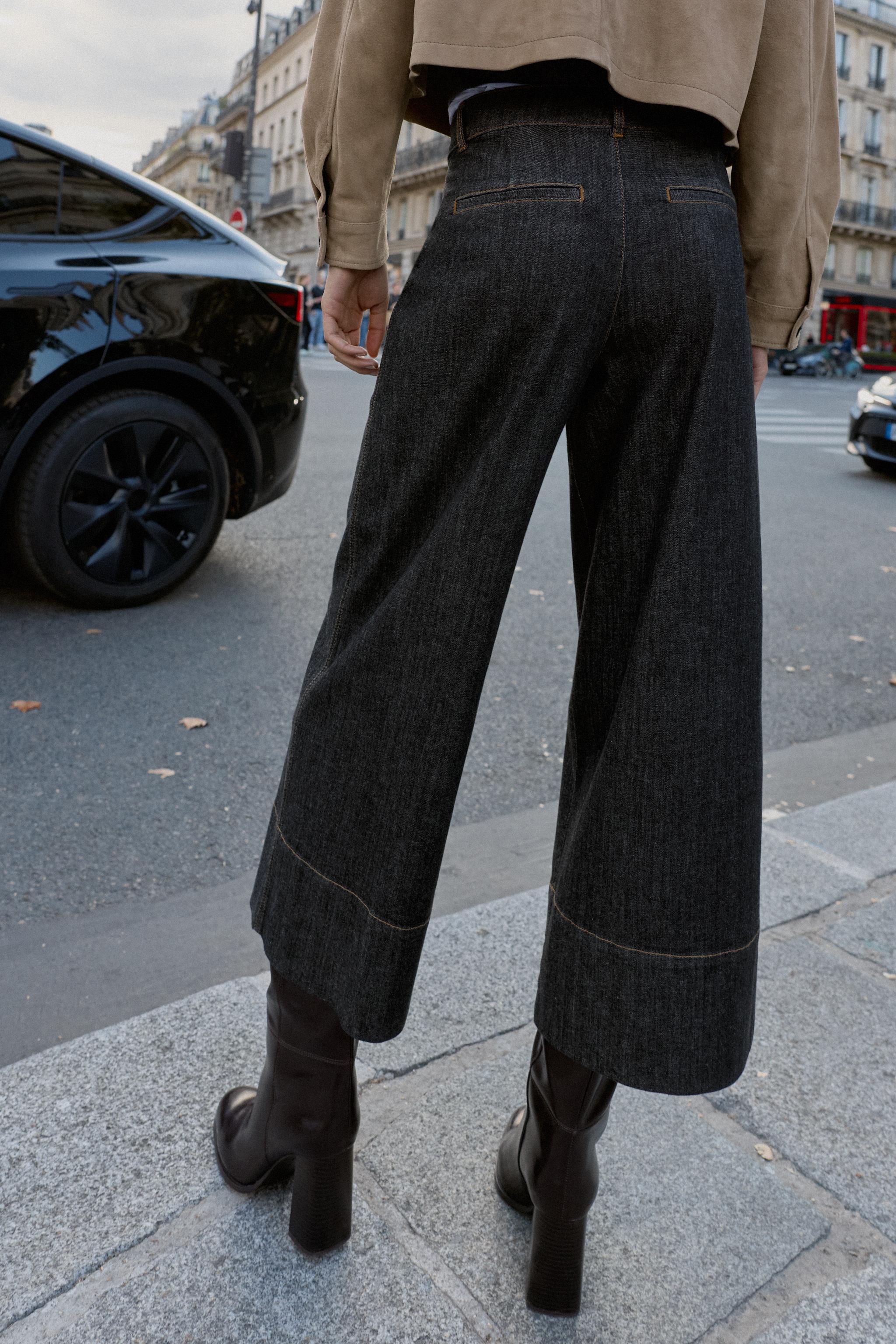 Z1975 MID-RISE CULOTTE JEANS WITH FLAP POCKETS