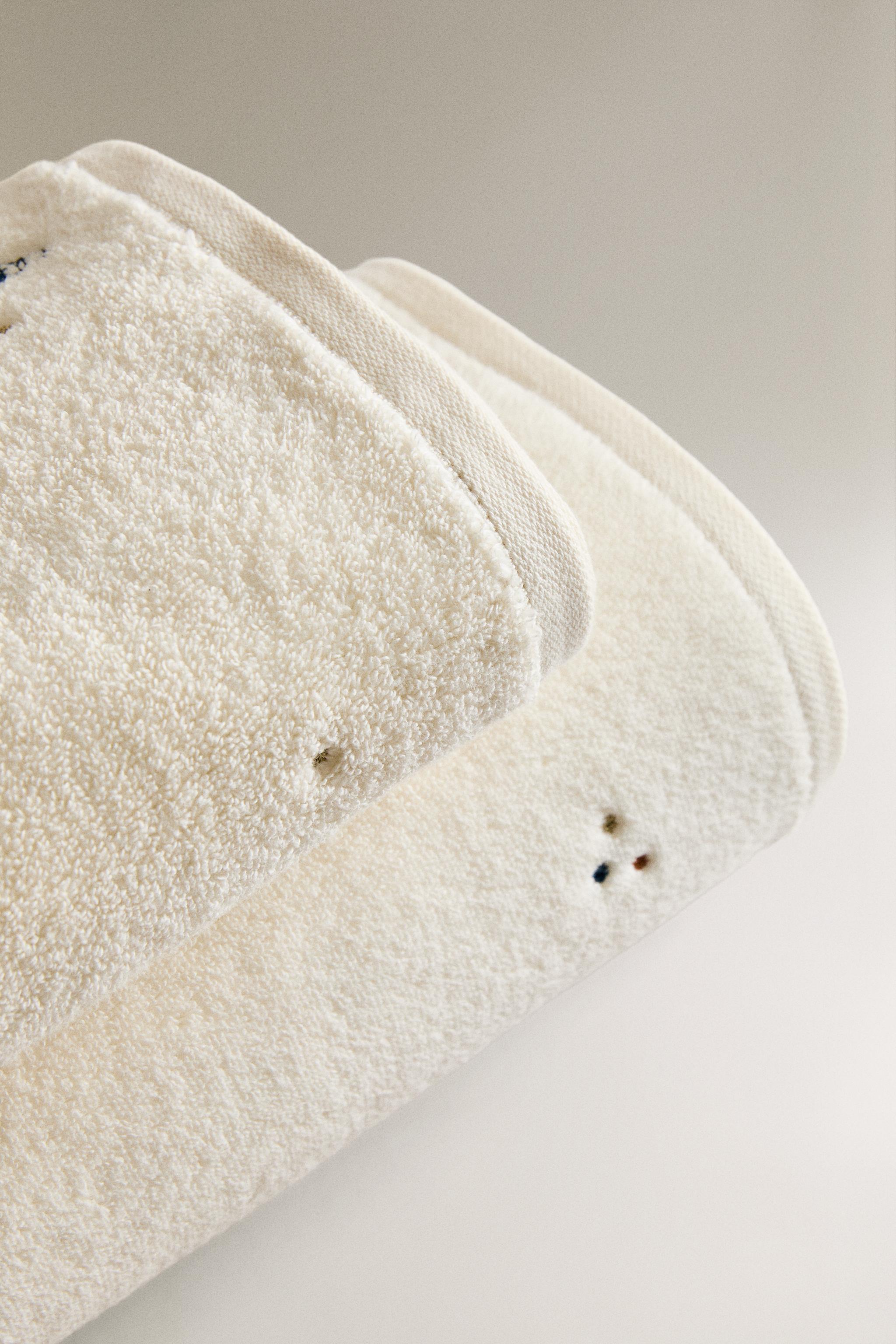 KIDS' TOWEL WITH BALLOONS — Light beige