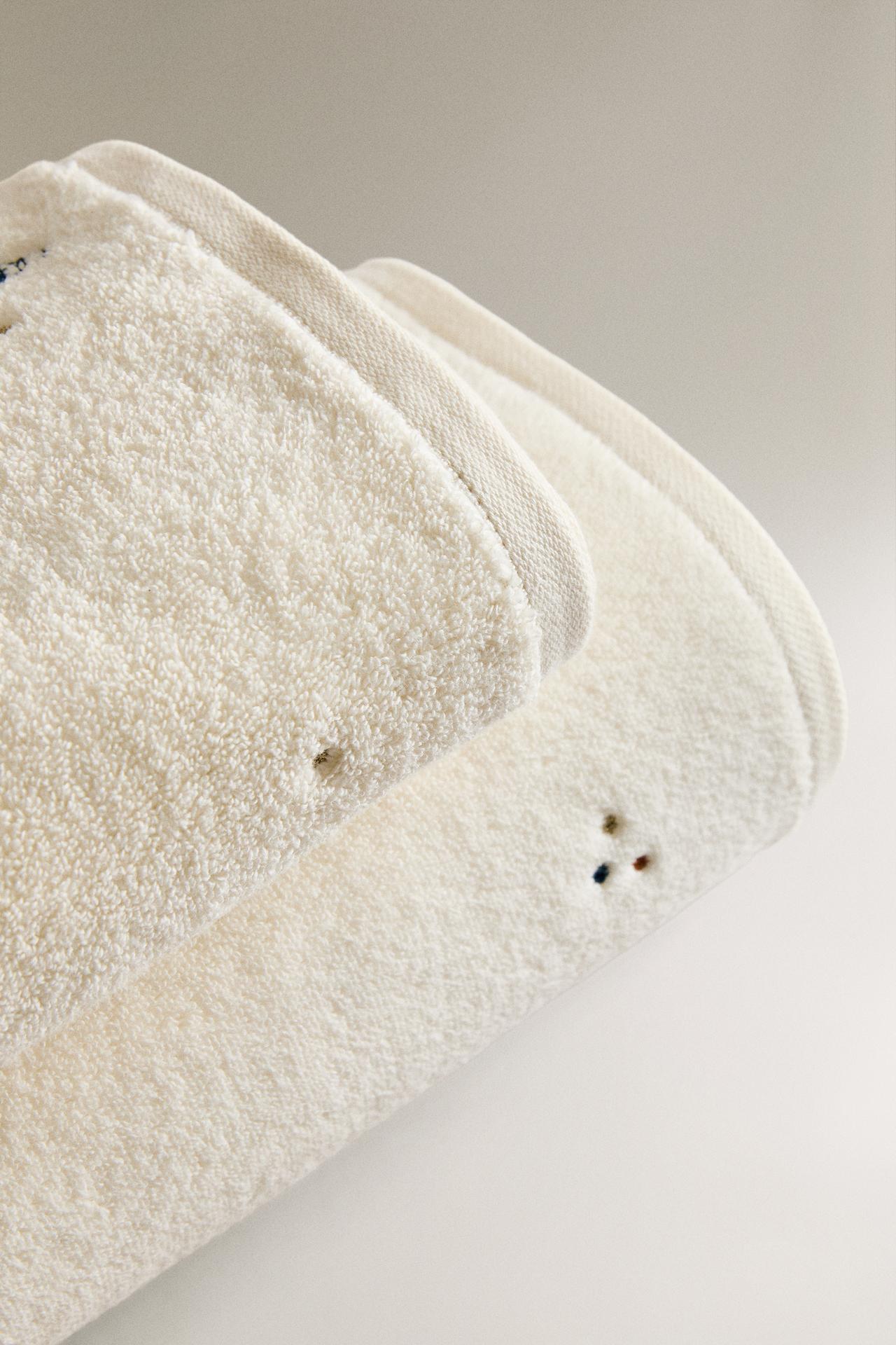 KIDS' BALLOON TOWEL — Light beige