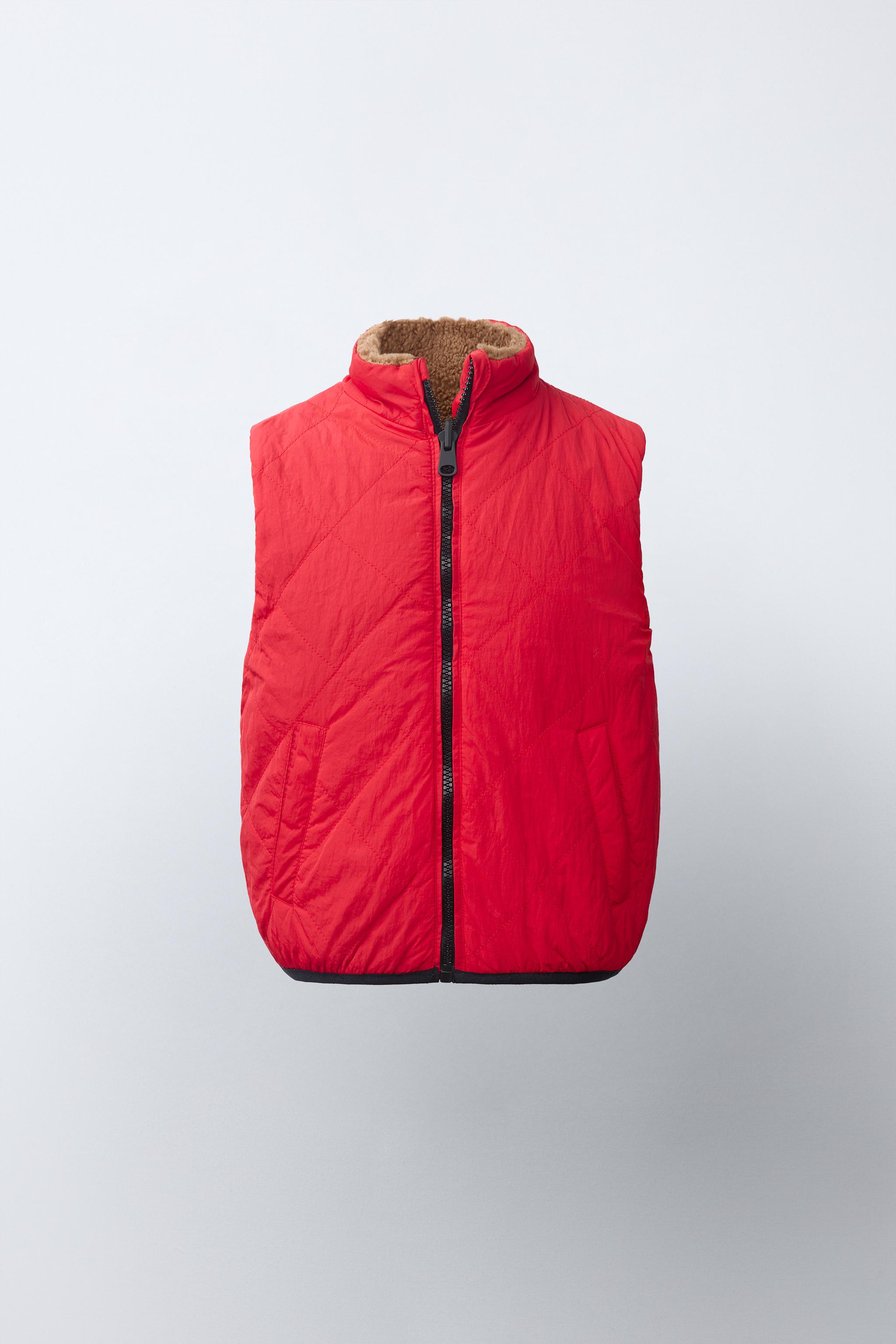 GILET SANS MANCHES RÉVERSIBLE EFFET MOUTON