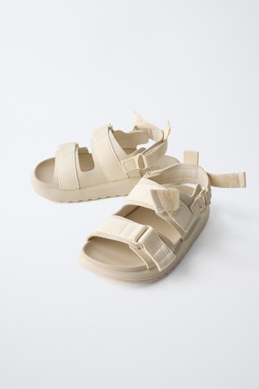 STRAPPY SANDALS - Ecru White by Zara - Image 2