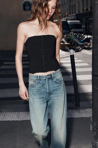 TOP CORSETERO PALABRA DE HONOR - Negro de Zara