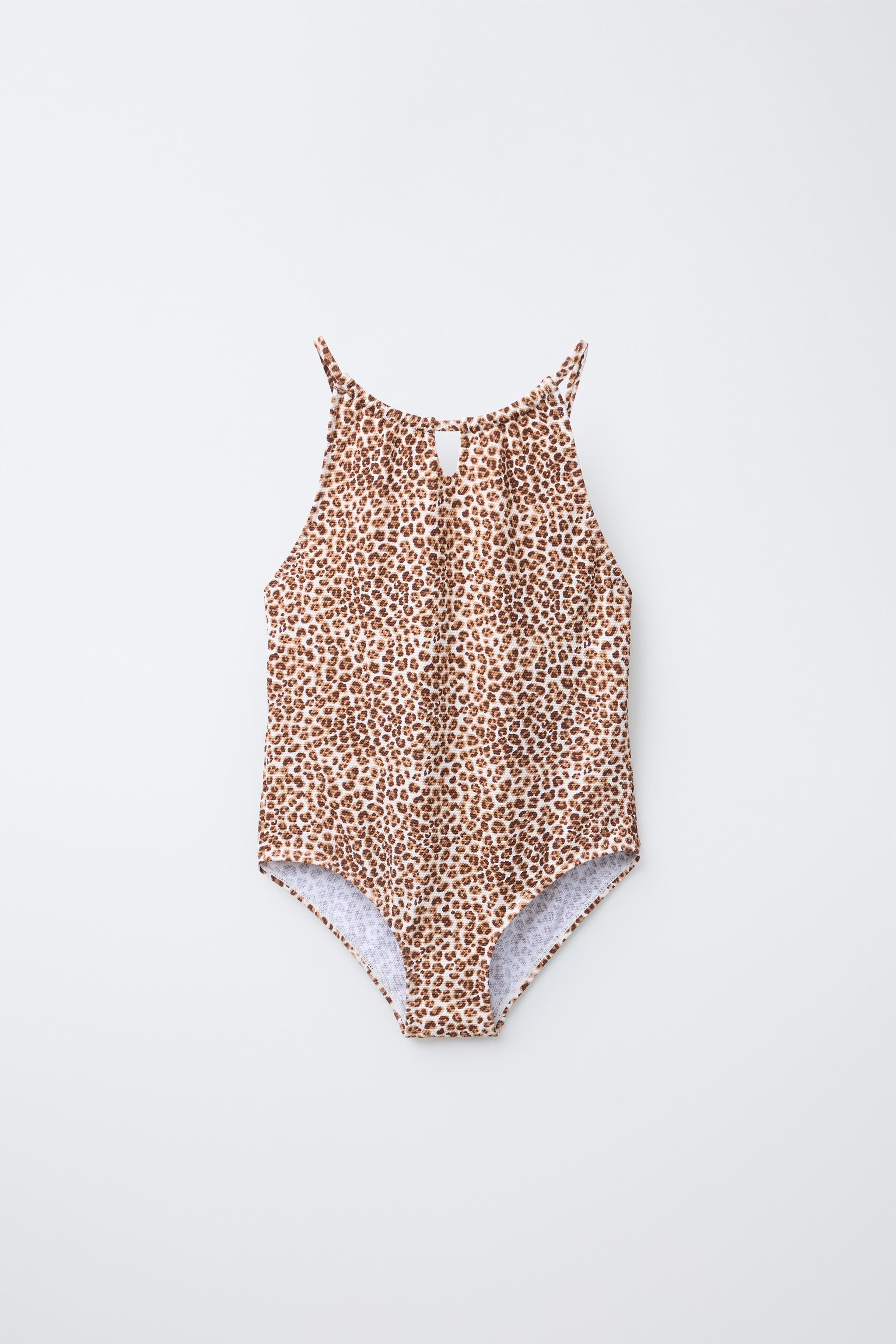6 YEARS/ ANIMAL PRINT CUT-OUT SWIMSUIT