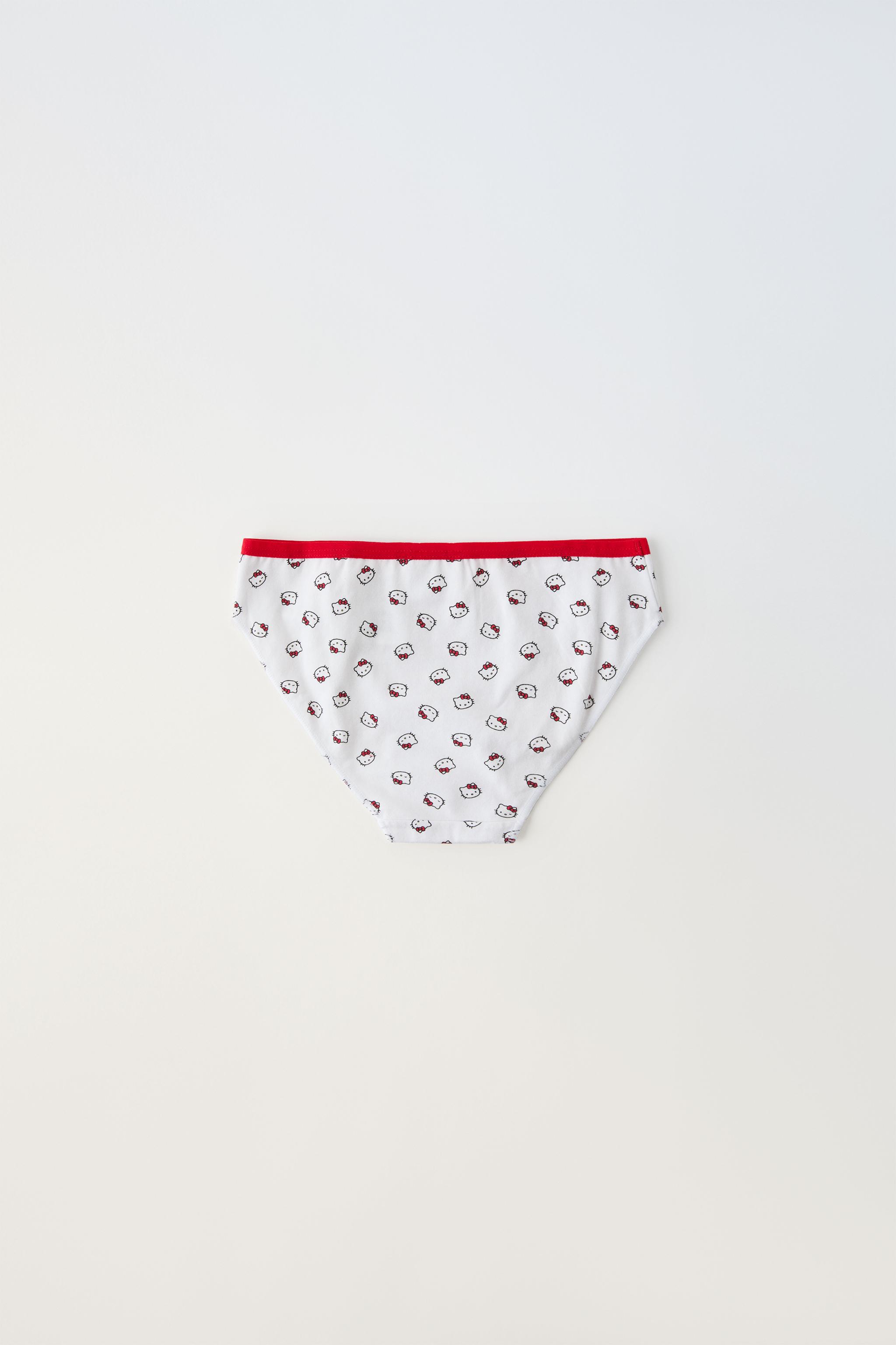 6 14 YEARS PACK OF THREE HELLO KITTY 50TH ANNIVERSARY BRIEFS