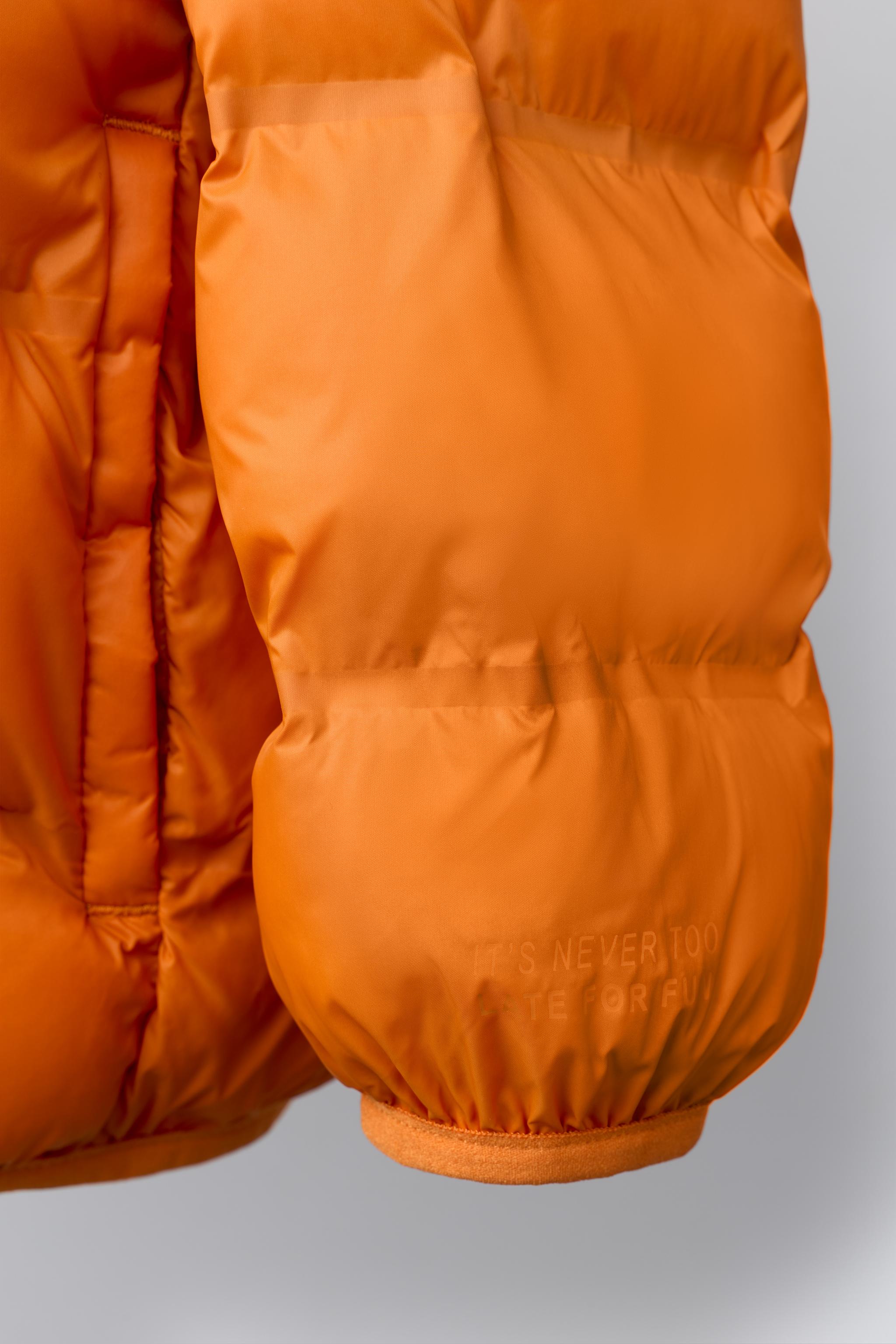 超軽量フード付きパフジャケット - ダークオレンジ | ZARA Japan