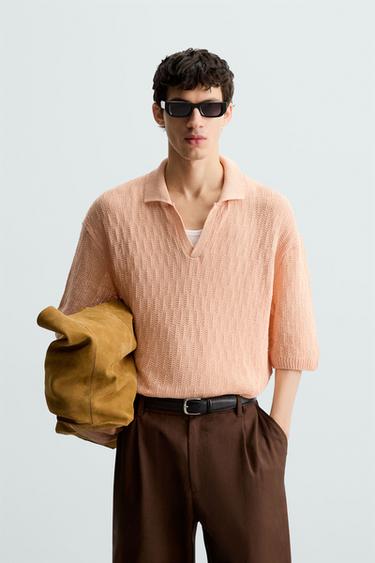 POLO PUNTO CALADO - Albaricoque de Zara