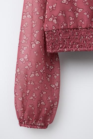 BLOUSE IMPRIMÉE PAPILLONS - Framboise de Zara - Image 3