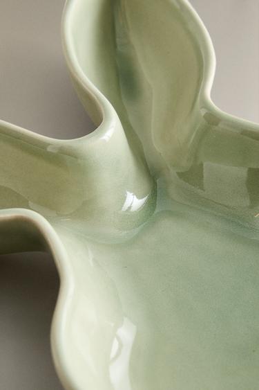 RABBIT STONEWARE BOWL - Grey green by Zara - Image 2