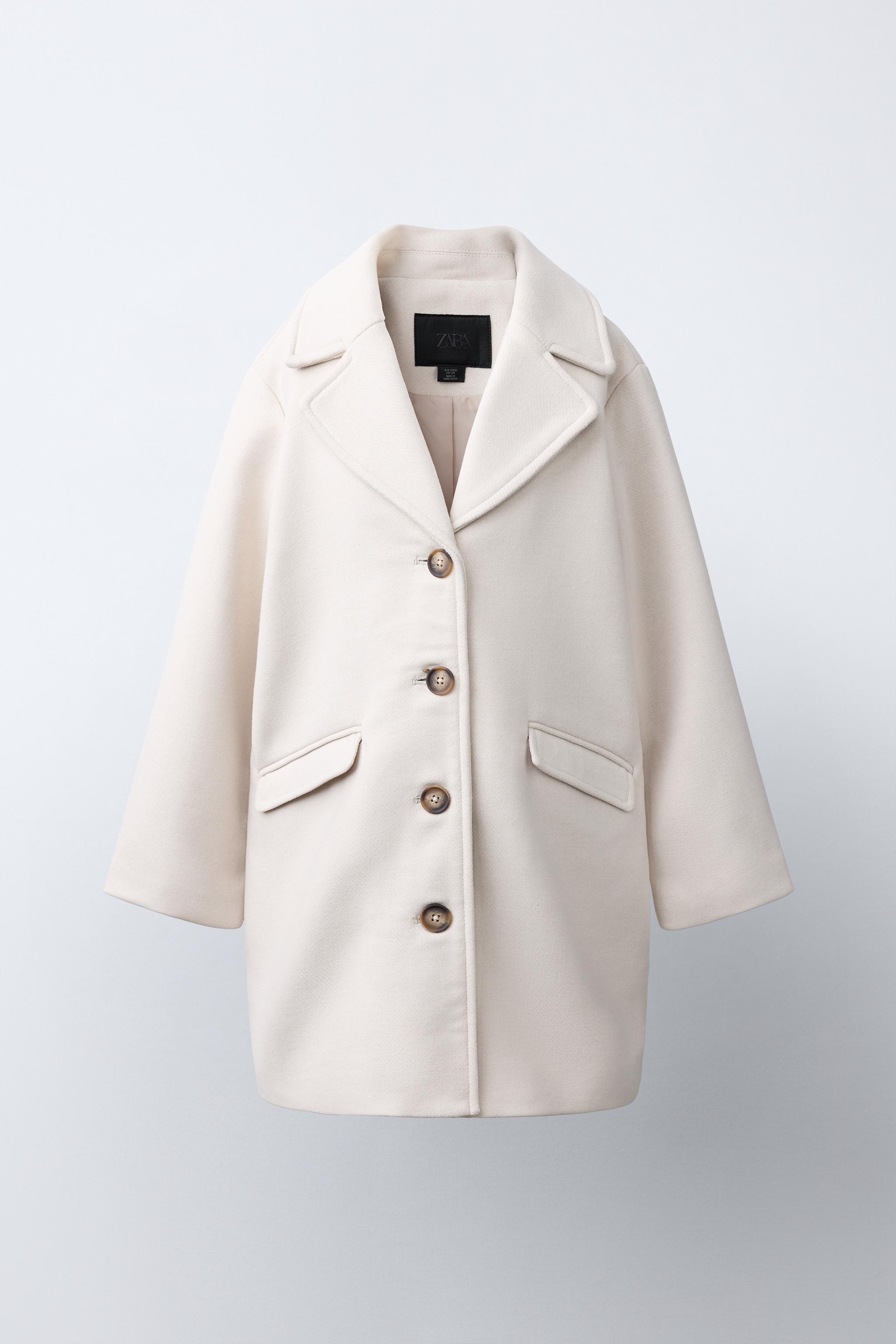 ラペルカラーコート - エクリュ | ZARA Japan / 日本