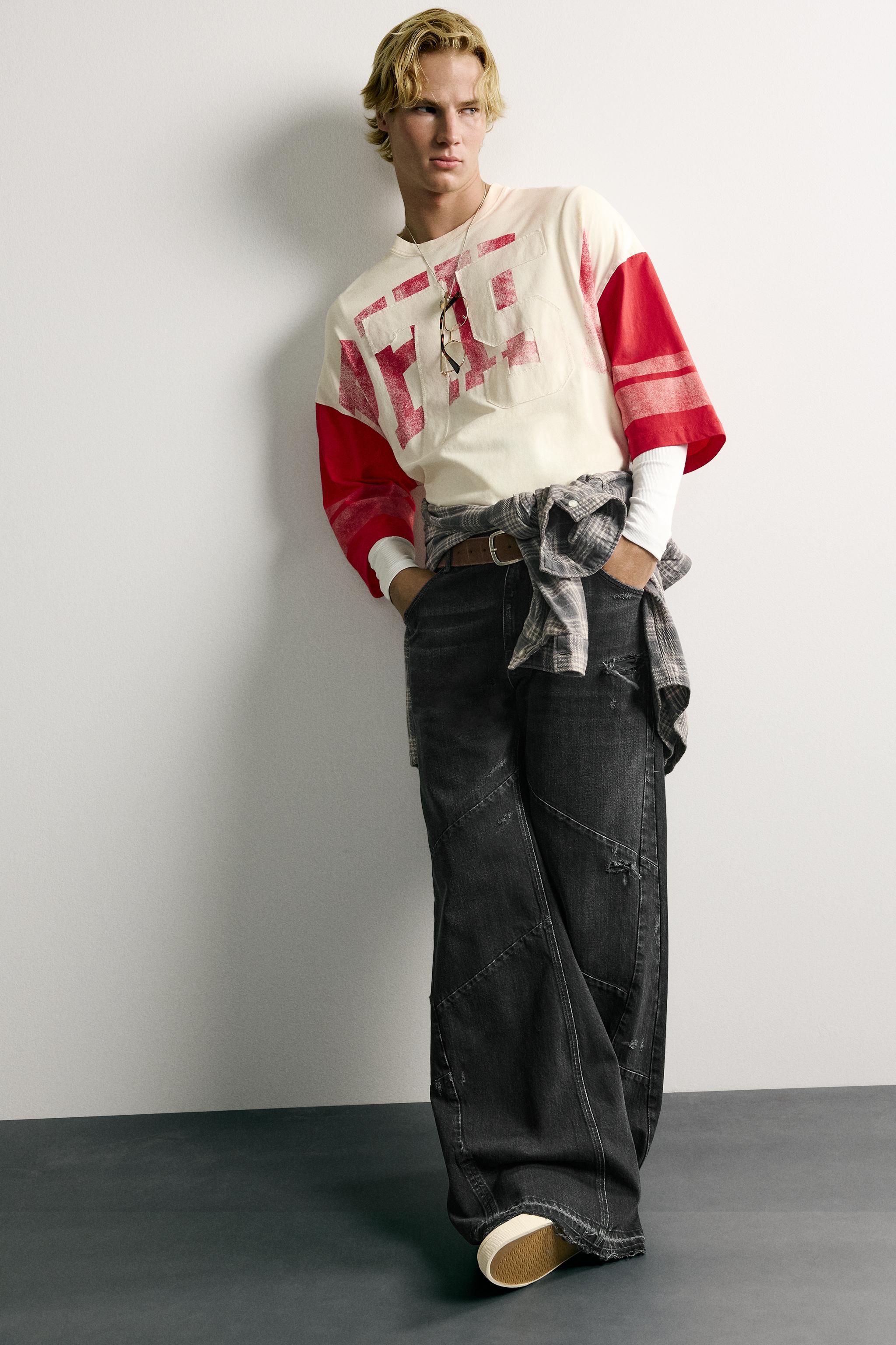 SEAMED FLARE FIT JEANS