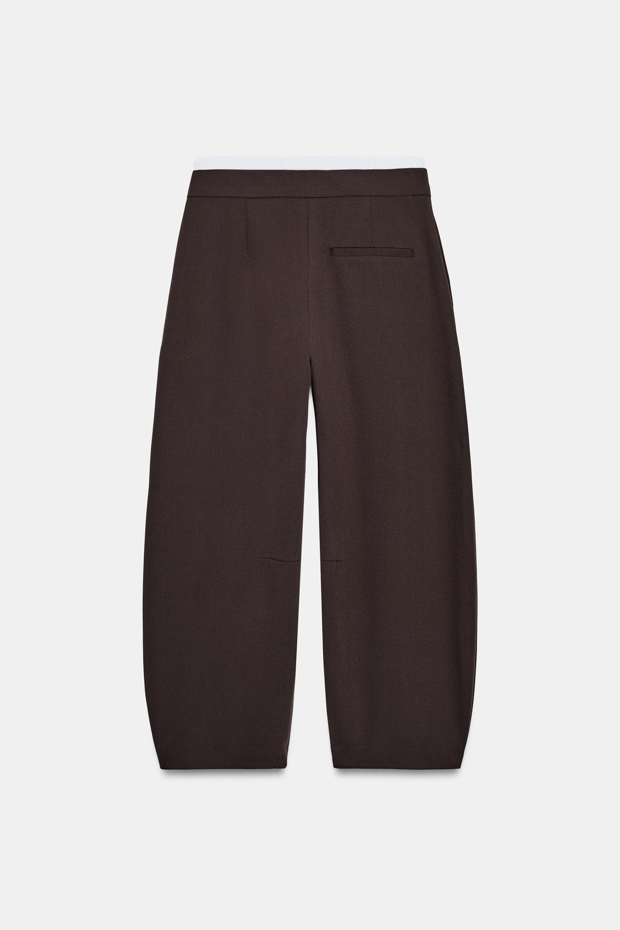 ÇİFT BEL DETAYLI BARREL PANTOLON - Görsel 8