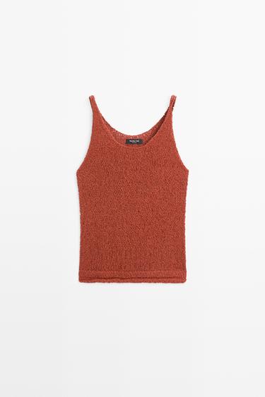 Top tirantes estructura mezcla algodón - Teja de Zara - Imagen 0