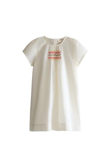 CHILDREN'S SMOCKED DRESS - Cream by Zara
