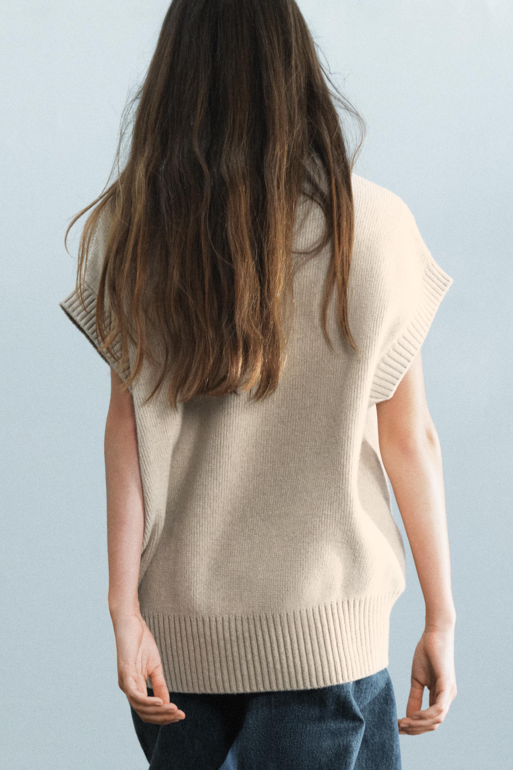 Zara YÜNLÜ OVERSIZE YELEK görsel 3