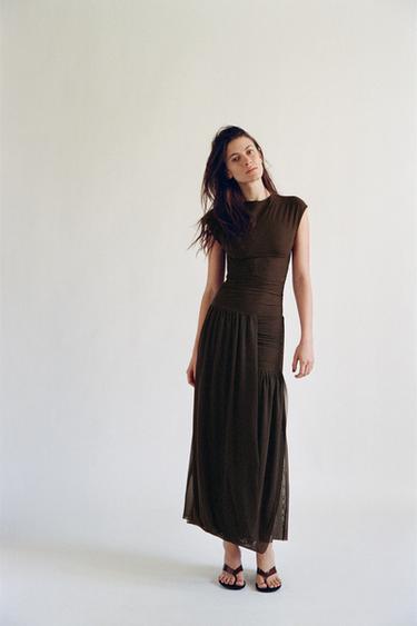 レディースブラウンドレスワンピース | ZARA 日本