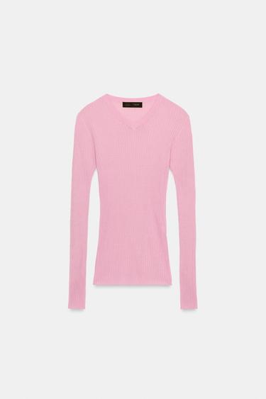 JERSEY PUNTO CANALÉ - Malva de Zara