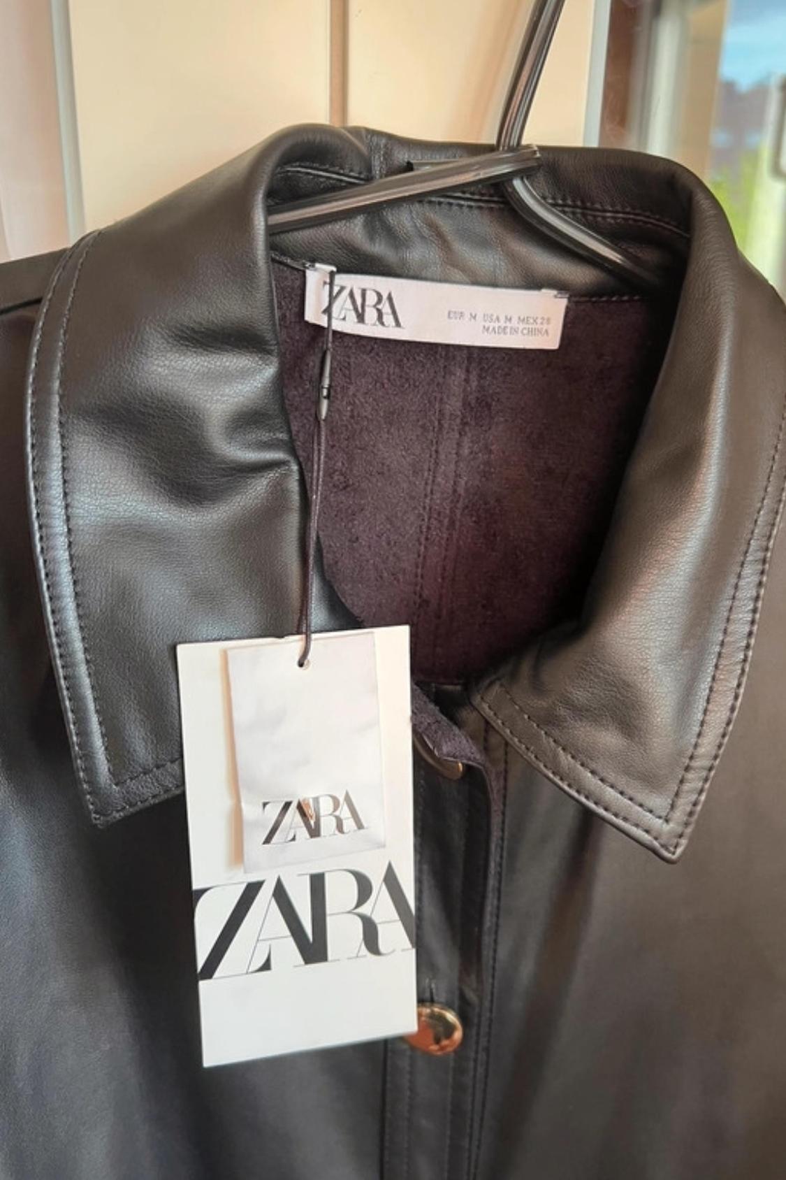 BUTTONED FAUX LEATHER DRESS - Image 3