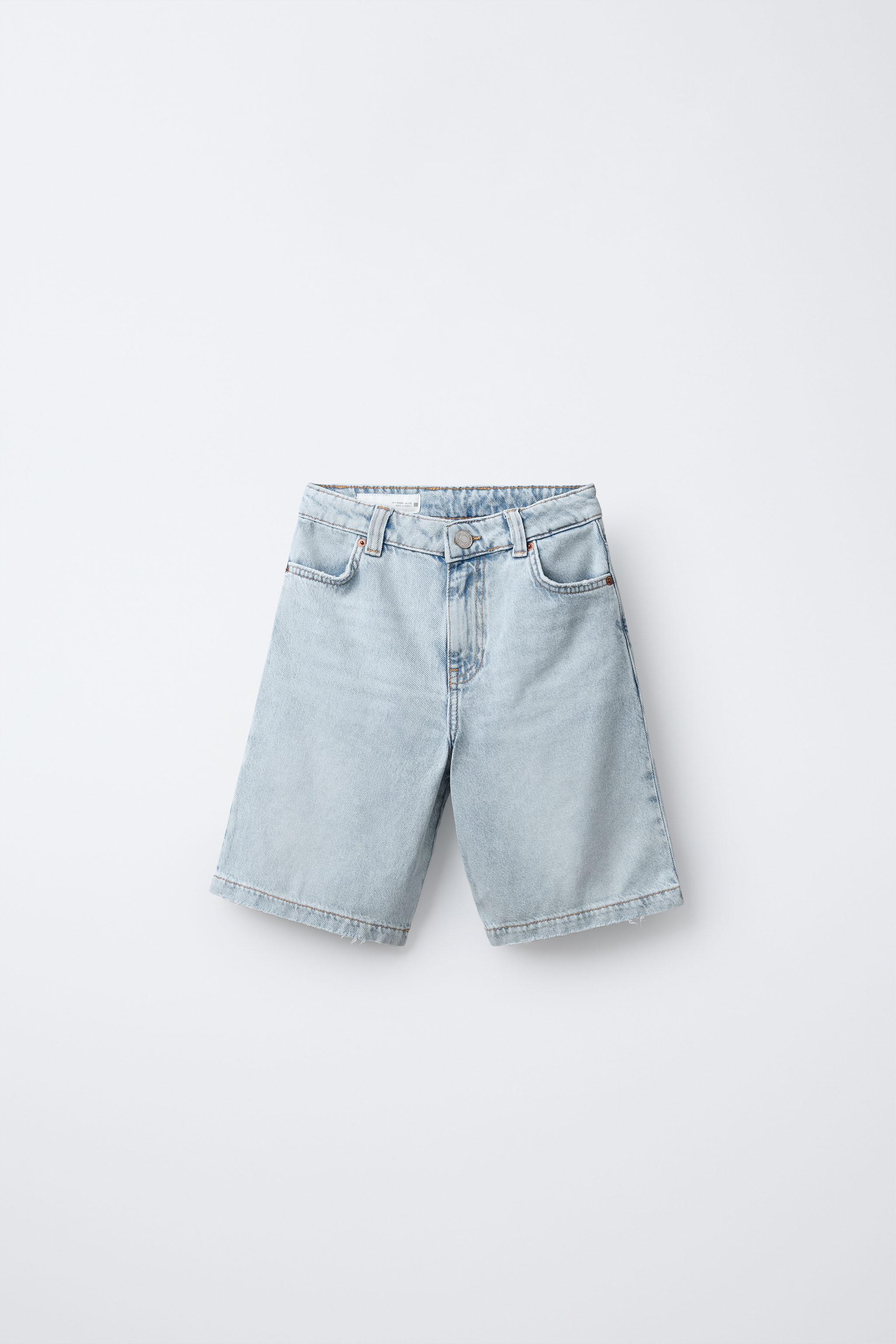 CARPENTER DENIM SHORTS - Light blue | ZARA United States