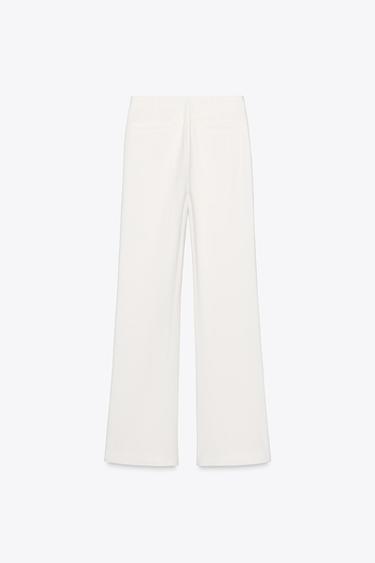 HIGH-WAIST FLARE TROUSERS - Ecru by Zara - Image 6