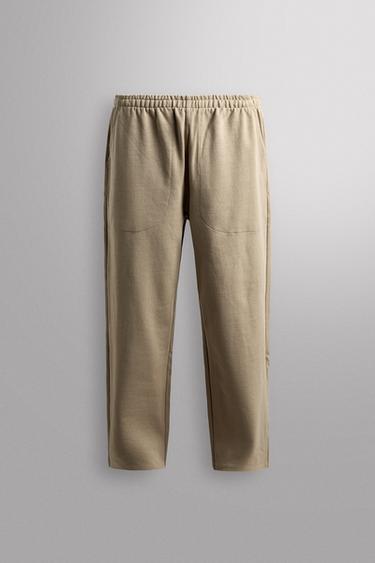 HEAVYWEIGHT RELAXED FIT JOGGING TROUSERS - Sand by Zara