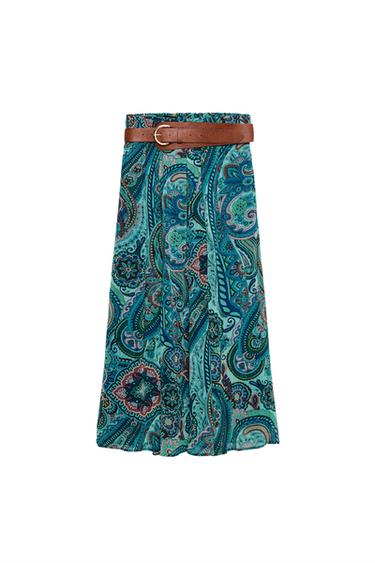SAIA ESTAMPADA COM CINTO - Multicolor da Zara