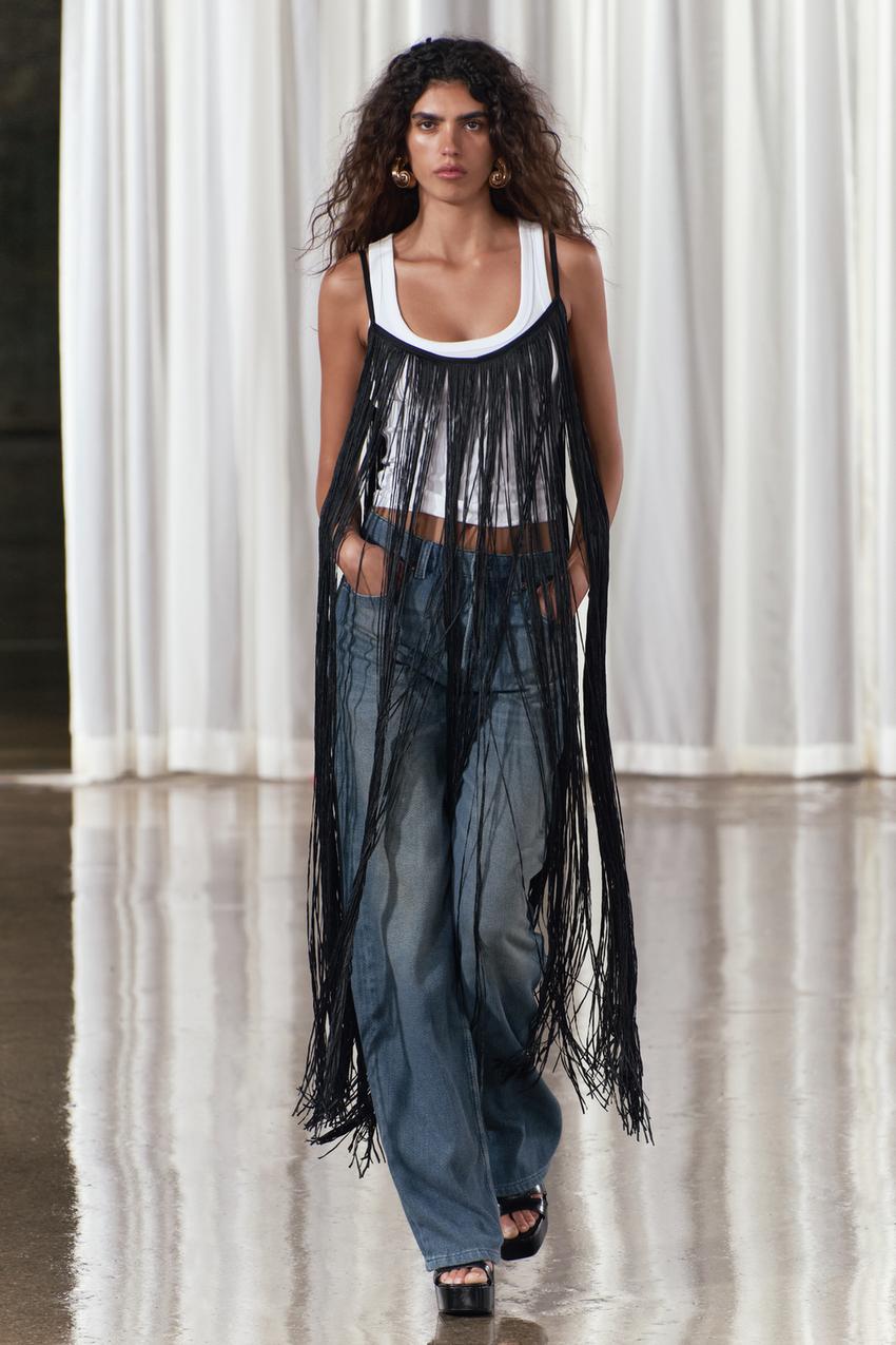 Zara Black Crochet Lace Dress – Emprada