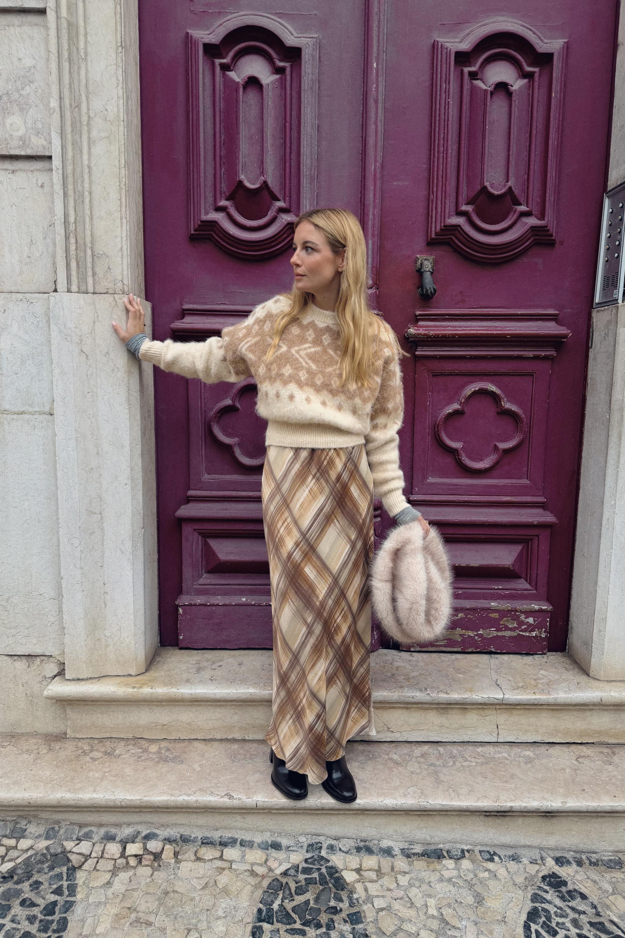 PULL EN MAILLE JACQUARD EFFET BROSS