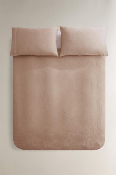 SATEEN JACQUARD DUVET COVER - Pink by Zara