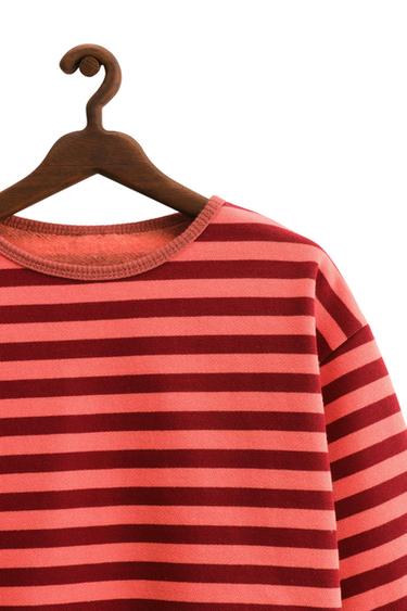Zara ZARA TIMELESS - STRIPED SWEATSHIRT - Coral
