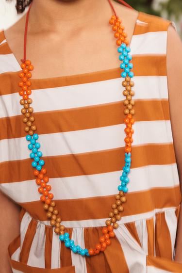 LIMITED EDITION STRIPED POCKET DRESS - Orange by Zara - Image 4
