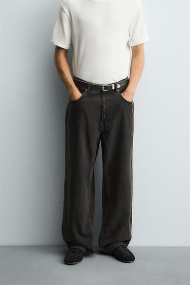 ДЖИНСИ BAGGY FIT - Коричневий Zara