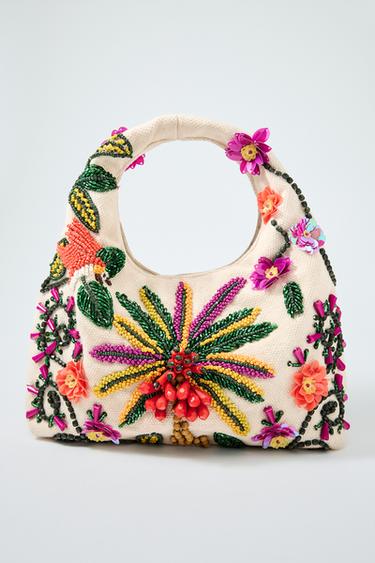BOLSO ESTAMPADO ABALORIOS - Multicolor de Zara