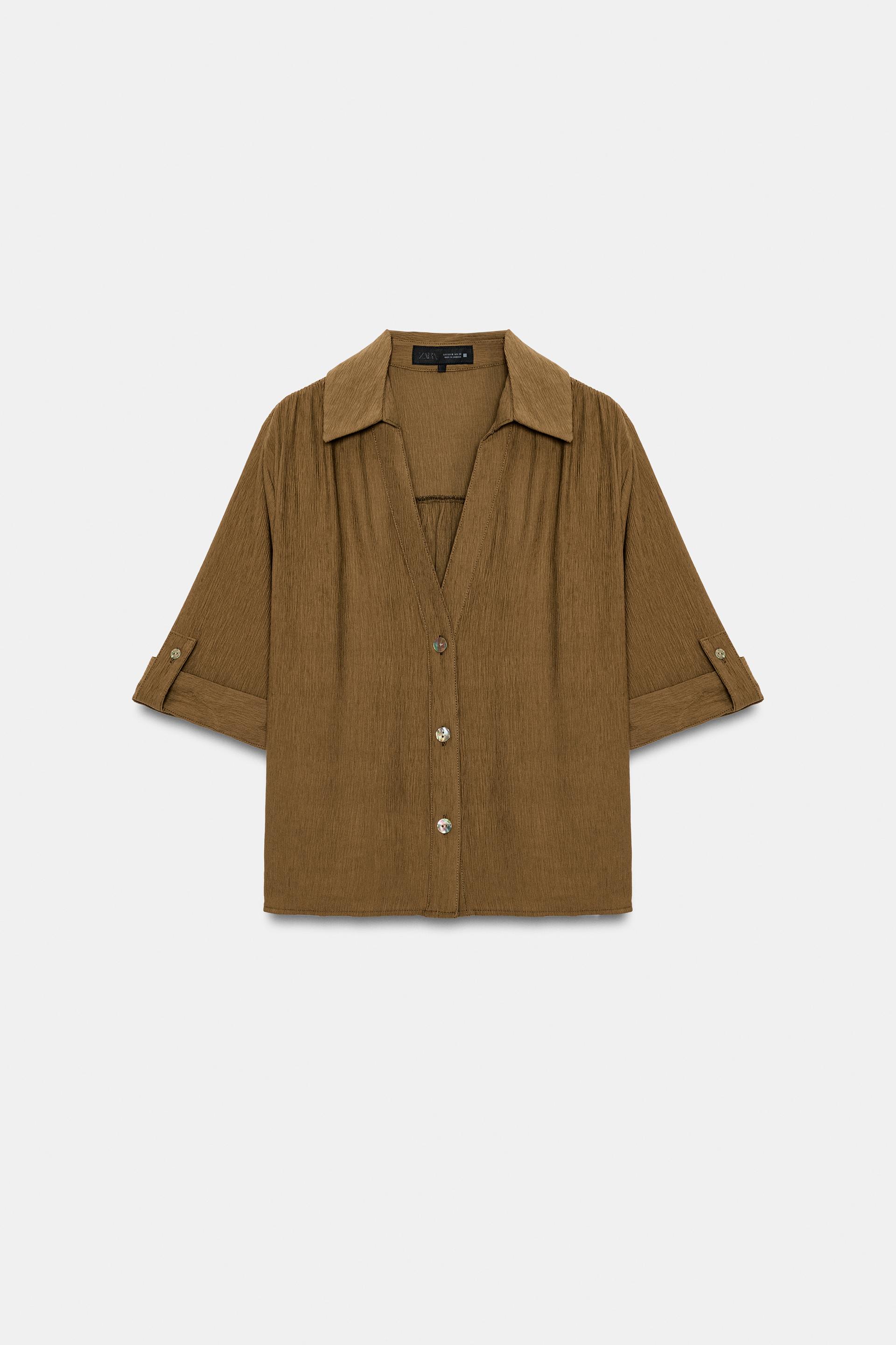 Textured Turn-Up Sleeve Shirt