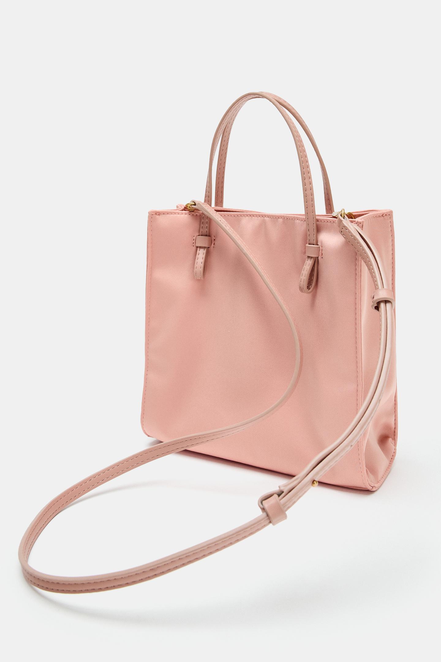 Женская сумка Zara Satin, цвет: Розовый — фото 4