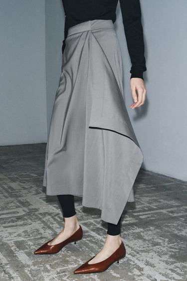W COLLECTION ASIMMETRIK YUNG YUBKA - Kulrang Zara tomonidan